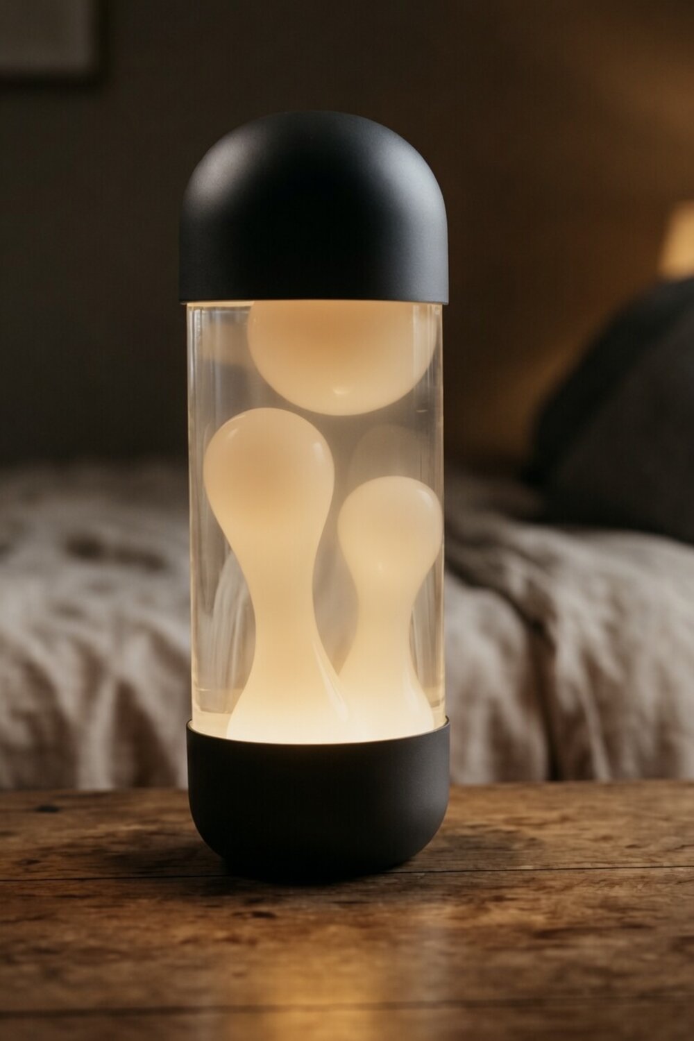 FLUID.ai lamp in white state — neutral, calm