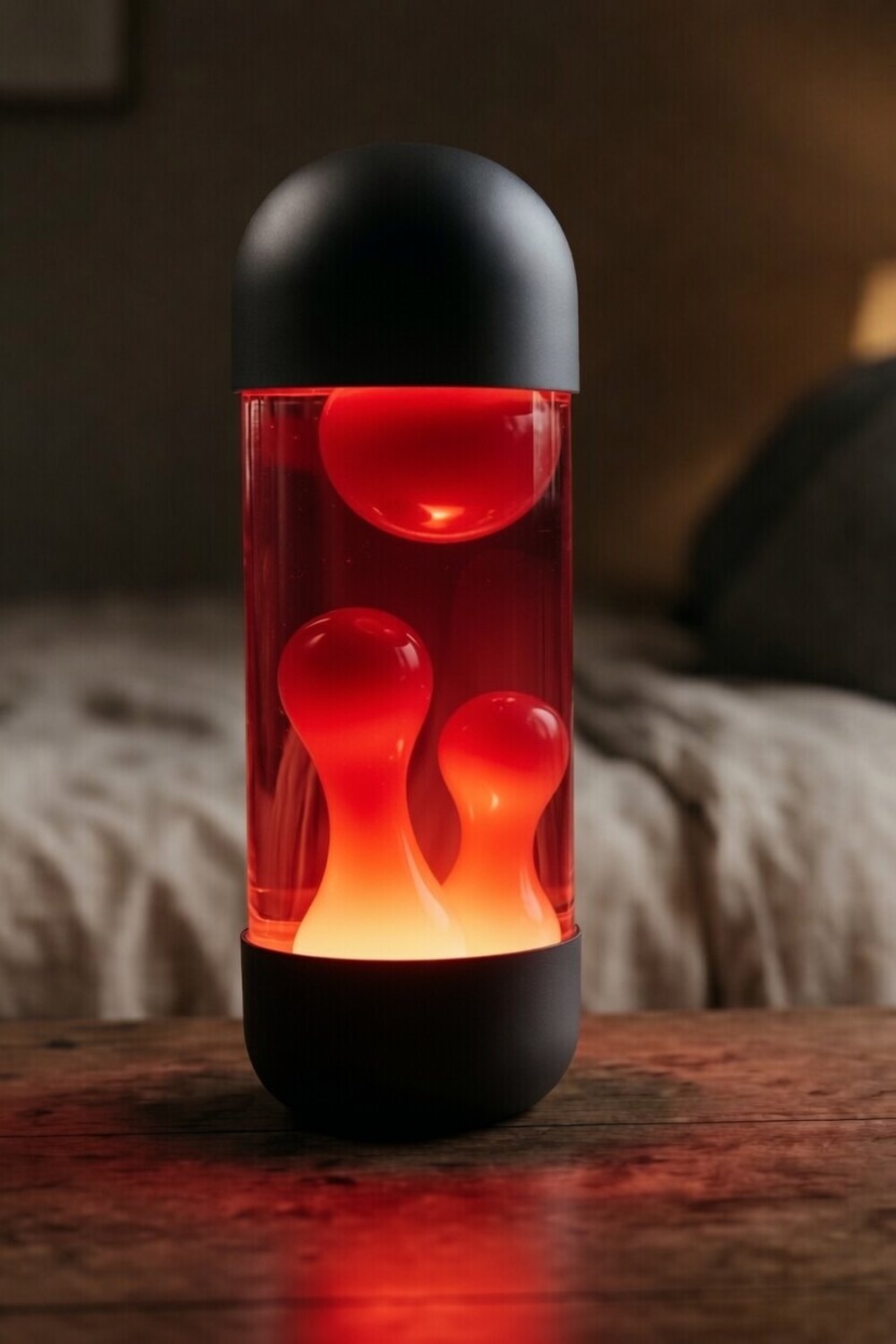 FLUID.ai lamp in red state — distress detected