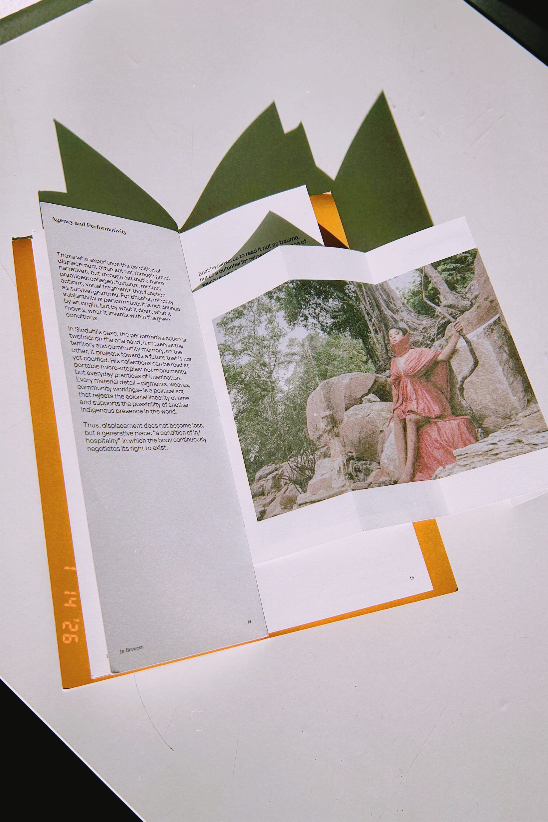 In-Between accordion-fold spread